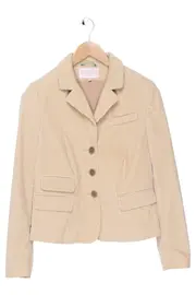 Vorschaubild 1 von Damen Blazer Einheitsgröße Beige Baumwolle Cord Klassisch Preppy