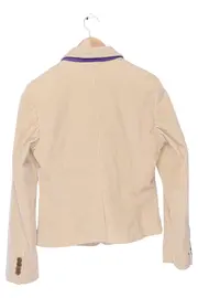 Vorschaubild 2 von Damen Blazer Einheitsgröße Beige Baumwolle Cord Klassisch Preppy