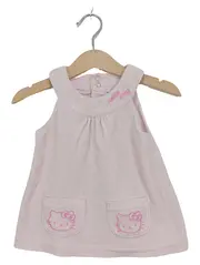 Vorschaubild 1 von Baby Kleid Mädchen Gr. 68 Rosa Samt Trägerkleid