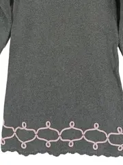 Vorschaubild 3 von Strickkleid Mädchen Gr. 110 Grau Rippstrick T-Shirt-Kleid
