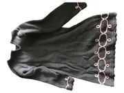 Vorschaubild 6 von Strickkleid Mädchen Gr. 110 Grau Rippstrick T-Shirt-Kleid
