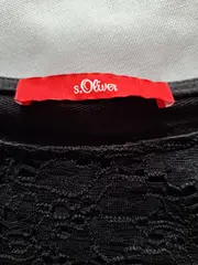 Vorschaubild 4 von Damen Langarmshirt mit Spitze Gr. 36;S Schwarz Feminin