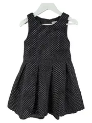 Vorschaubild 1 von Festliches Mädchen Kleid Gr. 110 Schwarz Gepunktet Elegant Palomino