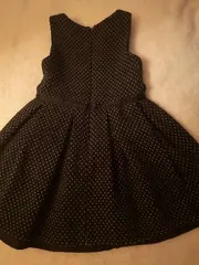 Vorschaubild 2 von Festliches Mädchen Kleid Gr. 110 Schwarz Gepunktet Elegant Palomino