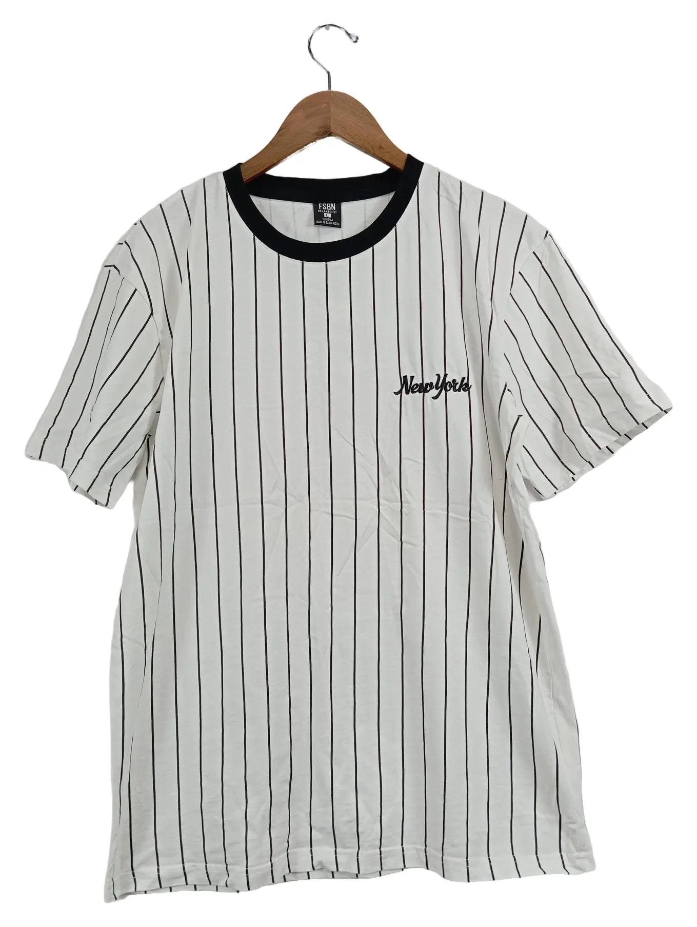 FISHBONE FSBN Herren T-Shirt New York Gestreift Casual Gr. L Mehrfarbig