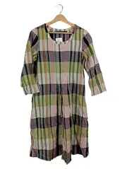 Vorschaubild 1 von Damen Freizeitkleid Gr. 36/S kariert Mehrfarbig Casual