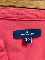 Vorschaubild 3 von Damen Bluse Gr. 36 Rot Casual Langarm Baumwolle