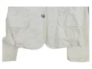 Vorschaubild 5 von Damen Blazer Gr. 38 Weiß Modern Ellenbogenpatches