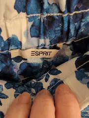 Vorschaubild 3 von Damen A-Linienrock Blumenmuster Blau Gr. 38 Baumwolle