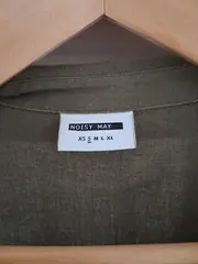 Vorschaubild 2 von Damen Blusenkleid Hemdkleid Oliv Gr. S Midi NEU