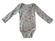 Vorschaubild 1 von Baby Body Mädchen Gr. 104 Weiß Regenbogen Langarm