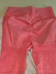 Vorschaubild 4 von Leggings Damen Gr. M Rosa Sportlich Rippstrick Yoga Hose