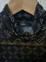 Vorschaubild 3 von Damen Langarmshirt Netzshirt Allover-Print Rollkragen Schwarz Gr. S