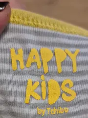 Vorschaubild 3 von Happy Kids Baby Body Langarm Gr. 86/92 Grau Gestreift