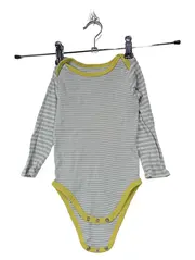 Vorschaubild 1 von Happy Kids Baby Body Langarm Gr. 86/92 Grau Gestreift