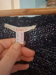 Vorschaubild 5 von Strickkleid Damen Gr. 36/S Blau Meliert Kurzarm