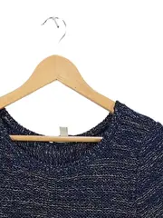 Vorschaubild 3 von Strickkleid Damen Gr. 36/S Blau Meliert Kurzarm