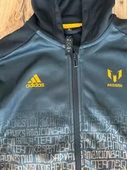 Vorschaubild 2 von Messi Trainingsjacke Kinder Gr. 152 Schwarz Kapuze Reißverschluss