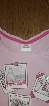Vorschaubild 3 von Mädchen Langarmshirt Rosa Paris Print Gr. 116/122