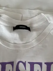 Vorschaubild 2 von Damen T-Shirt Logo Print Weiß Gr. XL 42 Baumwolle Freizeit Casual