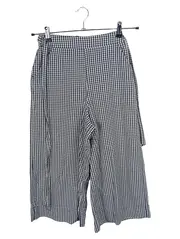 Vorschaubild 1 von Damen Stoffhose Culotte Gr. XS W26 Blau Kariert Sommer Casual
