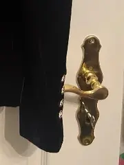 Vorschaubild 2 von Samt Blazer Damen Gr. M Schwarz Gürtel Rüschen Elegant NEU