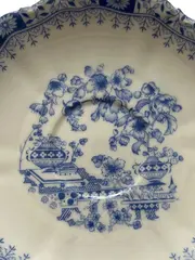 Vorschaubild 2 von Kuchenteller Blau Weiß Floral Porzellan Klassisch