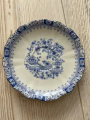 Vorschaubild 3 von Kuchenteller Blau Weiß Floral Porzellan Klassisch