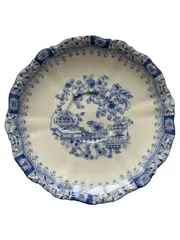 Vorschaubild 1 von Kuchenteller Blau Weiß Floral Porzellan Klassisch