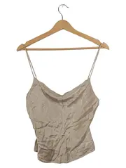 Vorschaubild 1 von Satin Camisole Top Damen Gr. S Beige Trägertop Elegant