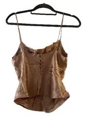 Vorschaubild 2 von Satin Camisole Top Damen Gr. S Beige Trägertop Elegant