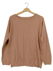 Vorschaubild 1 von Damen Pullover Gr. 36/S Beige Basic Langarm