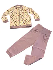 Vorschaubild 6 von TCM Mädchen Trainingsanzug Set Jacke Hose Blumen Lila Gr. 98/104