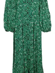 Vorschaubild 4 von Damen Blusenkleid S Grün Blumenmuster Maxikleid Feminin