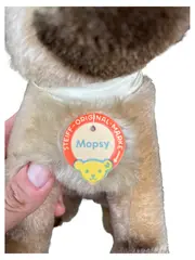 Vorschaubild 2 von Mopsy Hund Plüschtier Vintage mit Brustschild Braun