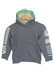 Vorschaubild 1 von Kinder Kapuzenpullover Hoodie Gr. 140 Grau Schriftzug Freizeit