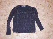 Vorschaubild 2 von Damen Pullover Langarm V-Ausschnitt Blau Punkte Gr. L