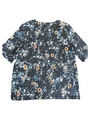 Vorschaubild 2 von Damen Bluse Kurzarm Blumenmuster Mehrfarbig Gr. 48