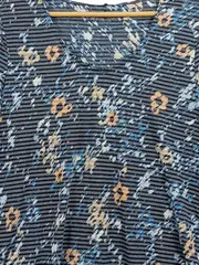 Vorschaubild 3 von Damen Bluse Kurzarm Blumenmuster Mehrfarbig Gr. 48