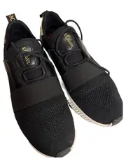 Vorschaubild 4 von Damen Slipper Sneaker Schwarz Gold Gr. 40 Slip-On Sportlich