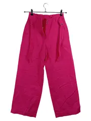 Vorschaubild 1 von Stoffhose Damen W34 L28 Pink Leinen-Mix Casual Freizeit Hose