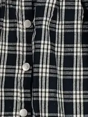 Vorschaubild 5 von Mädchen Hemdblusenkleid Gr. 140 kariert schwarz weiß Baumwolle