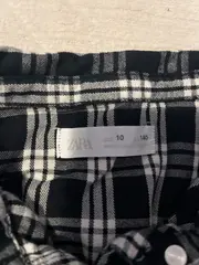 Vorschaubild 7 von Mädchen Hemdblusenkleid Gr. 140 kariert schwarz weiß Baumwolle