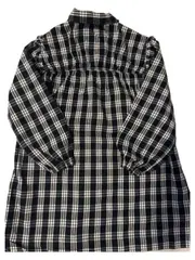 Vorschaubild 3 von Mädchen Hemdblusenkleid Gr. 140 kariert schwarz weiß Baumwolle