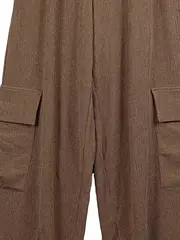 Vorschaubild 2 von Damen Cargohose S Braun Casual Wide Leg Hose
