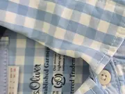 Vorschaubild 6 von kariertes Kurzarmhemd Herren Gr. 48/M Blau Business Baumwolle