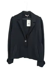 Vorschaubild 1 von Damen Strickjacke Blazer Gr. 40 Schwarz Wolle Business