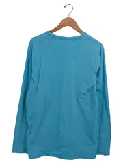 Vorschaubild 2 von Herren Langarmshirt Gr. 52/XL Blau Casual Basic Baumwolle