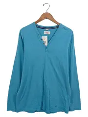 Vorschaubild 1 von Herren Langarmshirt Gr. 52/XL Blau Casual Basic Baumwolle