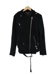 Vorschaubild 1 von Herren Jeansjacke Gr. 50/L Schwarz Biker Stil Streetwear Modisch